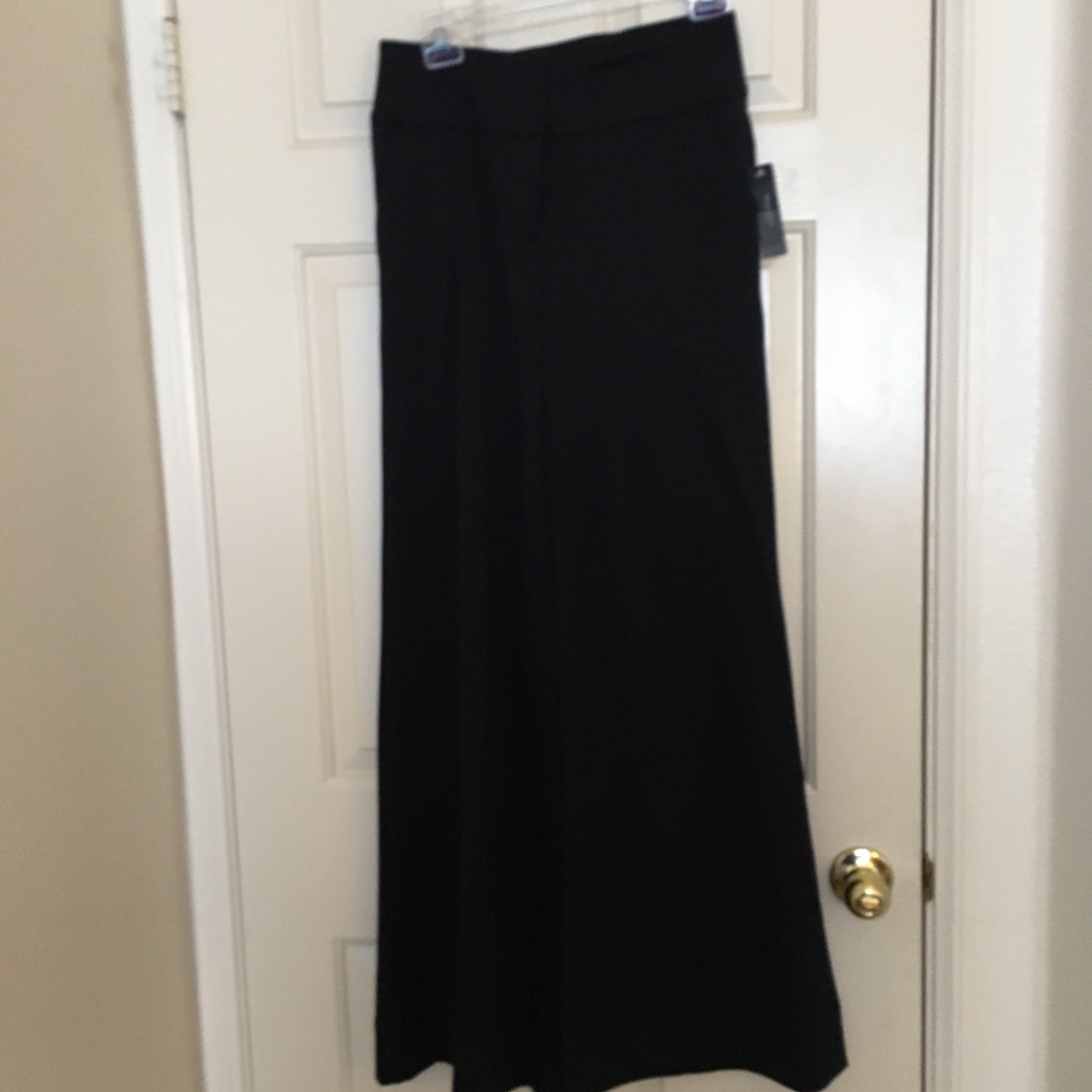 NWT Bisou Bisou black palazzo pant size 2
